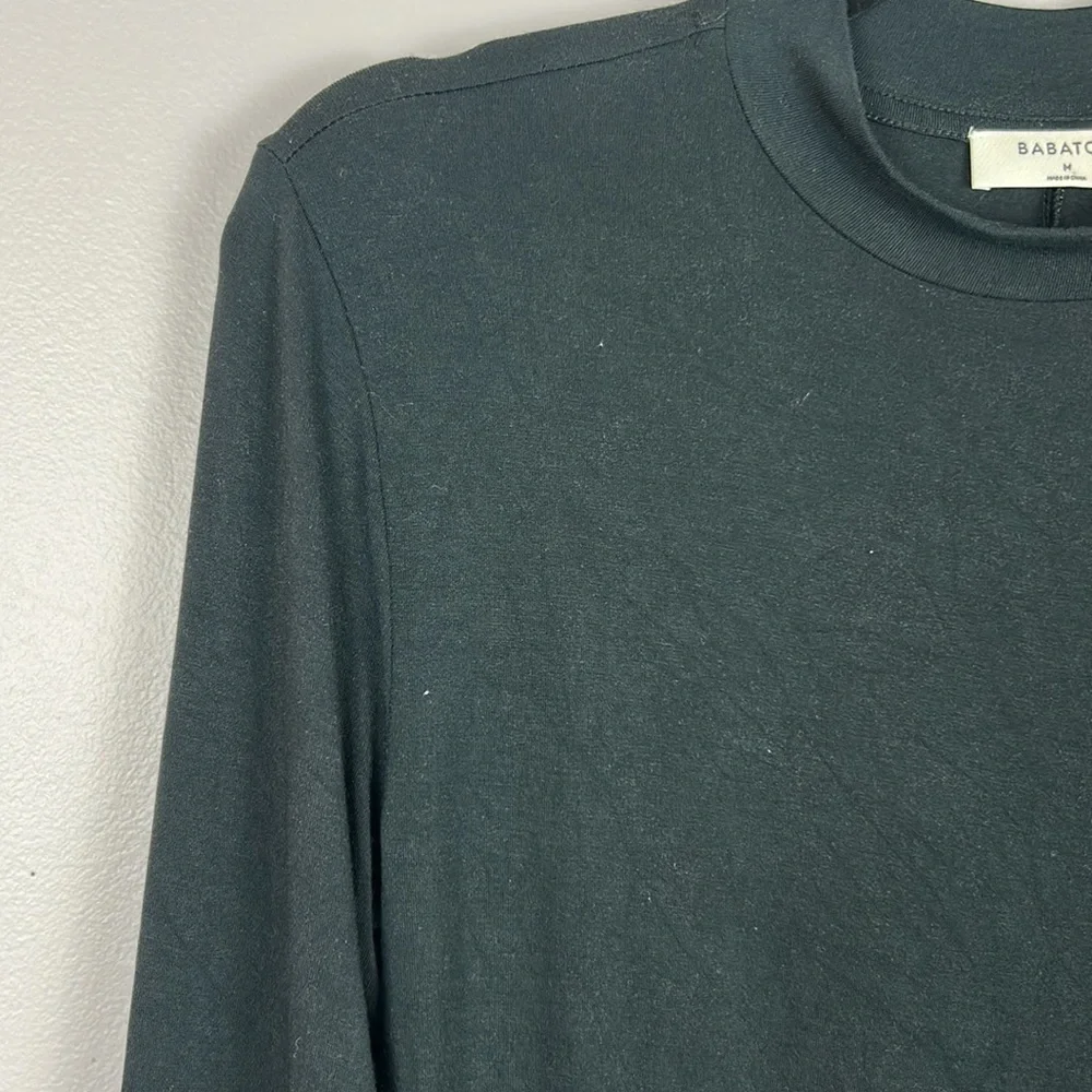 Aritzia Babaton Classic Versatile Mock Neck Long Sleeve Mini Dress Medium Black - Picture 7 of 12